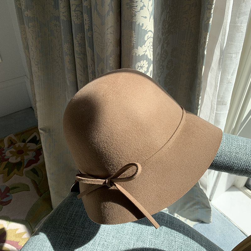 WangHanYan2022 autumn and winter all-match French retro dome classic adjustable woolen woolen top hat women