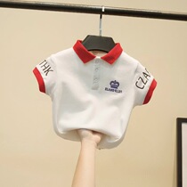 Boy polo shirt baby boy dress short sleeve turn in summer clothes 1-3-year-old young children Paul Shirt Han version Childrens T-shirt