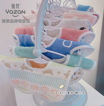 Yazan baby pure cotton baby gauze bib absorbent and breathable childrens petal bib bib bib rice pocket
