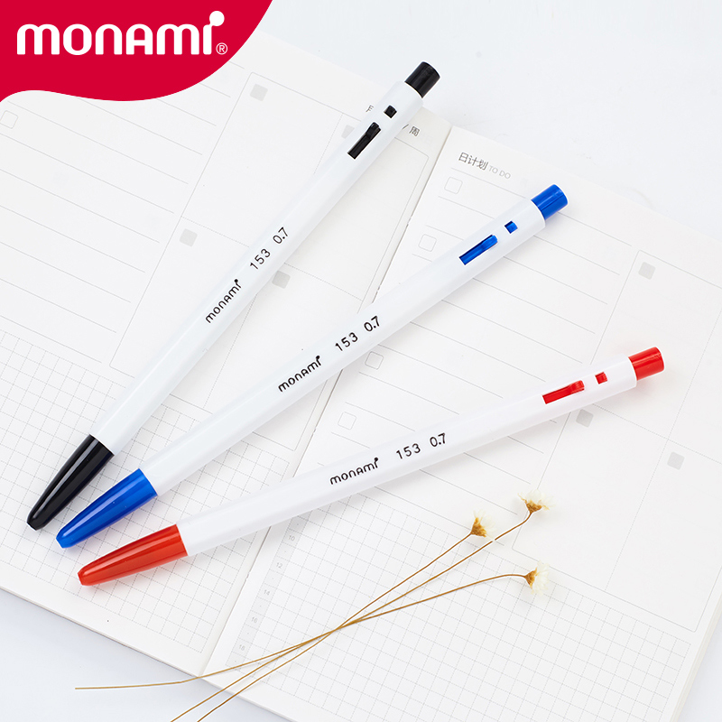 South Korea Muramami 153 Ball pen Creative Retro Sort by Animated White Pen PEN MEETING PEN 0 7mm ATOMIC OIL PEN IMPORT CREATIVE STUDENT OFFICE STATIONERY RED BLUE BLACK MULINA BEAUTY
