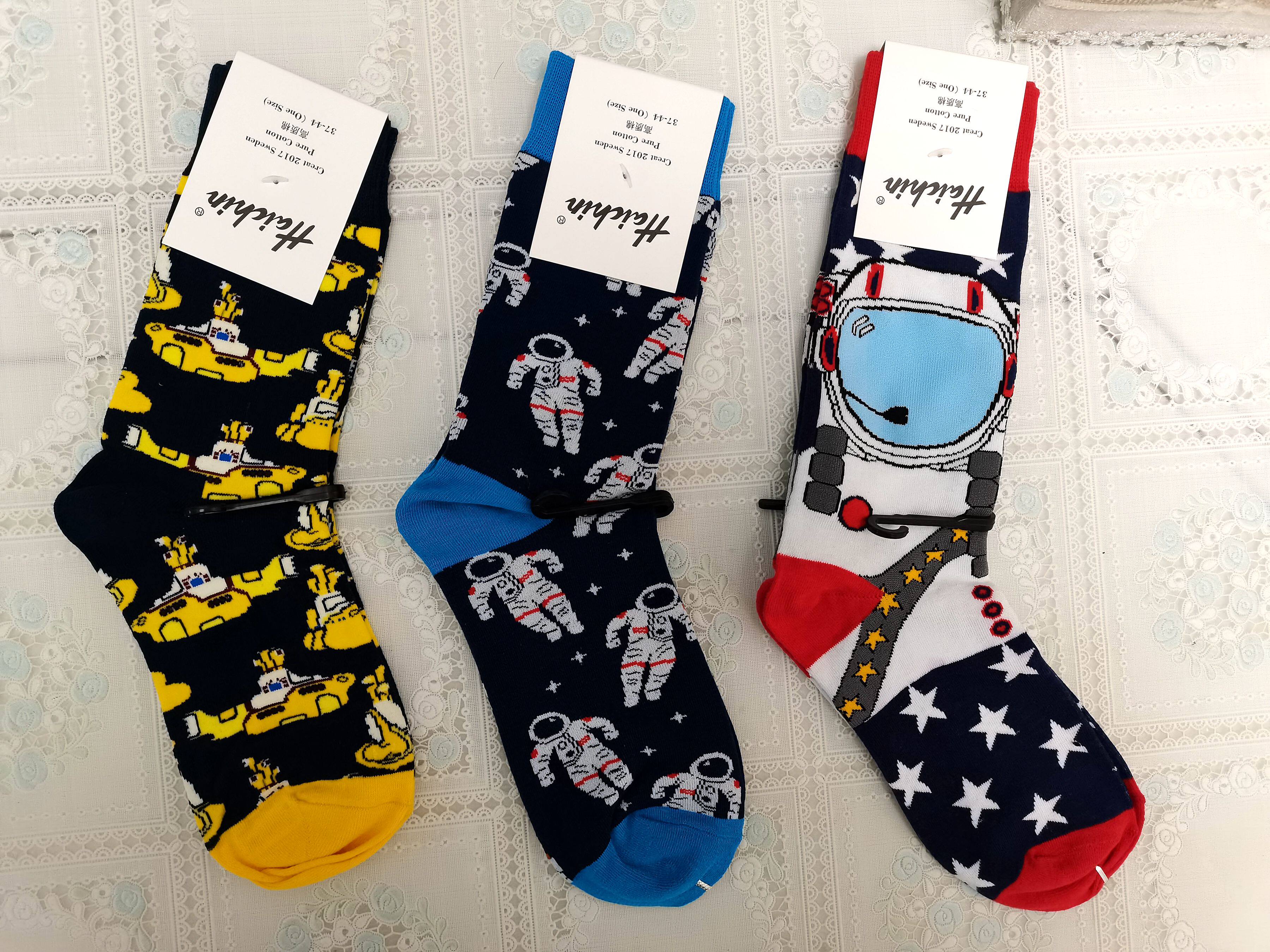 Haichin Tide Socks Mid-Season Thin stockings Socks Cotton Socks Deodorant Suction sweat Chains Men and women Supper stockings 3 Double