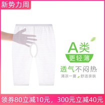 Summer baby opener long pants pure cotton thin section baby Harun pants large pp pants children pants infant air conditioning pants