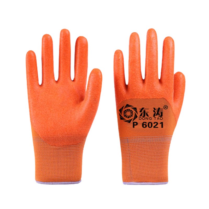 East Tao 6021 Quality frosted imported plastic foaming thickened abrasion-proof, soft and comfortable and breathable protection gloves