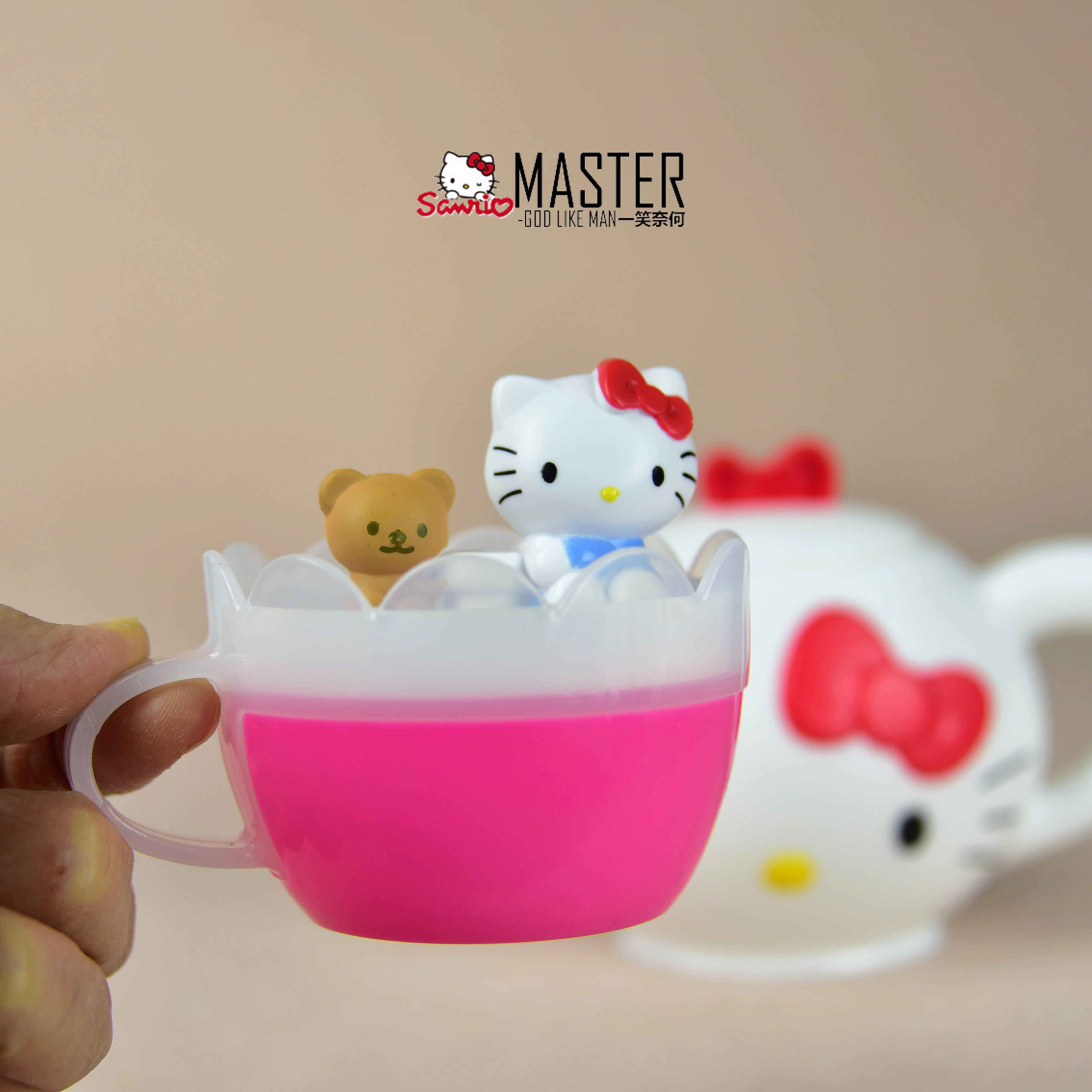 Chính hãng số lượng lớn Hellokitty Hello Kitty Cup Ấm đun nước Hoạt hình Anime Ngoại vi Cup Trang trí sticker búp bê