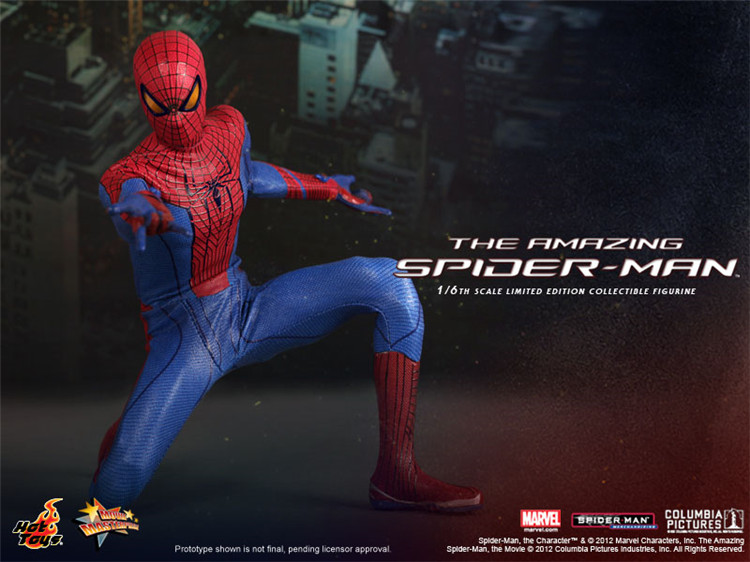 Купить атрибутику Фигурка Новый Человек-паук 2012 Hot Toys Эндрю Гарфилд мерчандайз