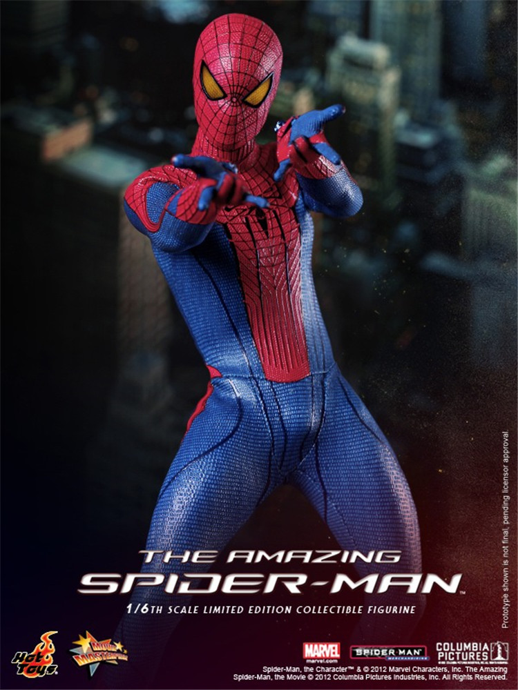 Купить атрибутику Фигурка Новый Человек-паук 2012 Hot Toys Эндрю Гарфилд мерчандайз