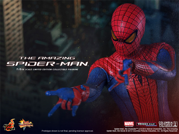 Купить атрибутику Фигурка Новый Человек-паук 2012 Hot Toys Эндрю Гарфилд мерчандайз