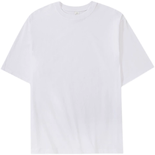 Хлопковая футболка подходит для мужчин и женщин для отдыха, 210 грамм, свободный крой, 2022