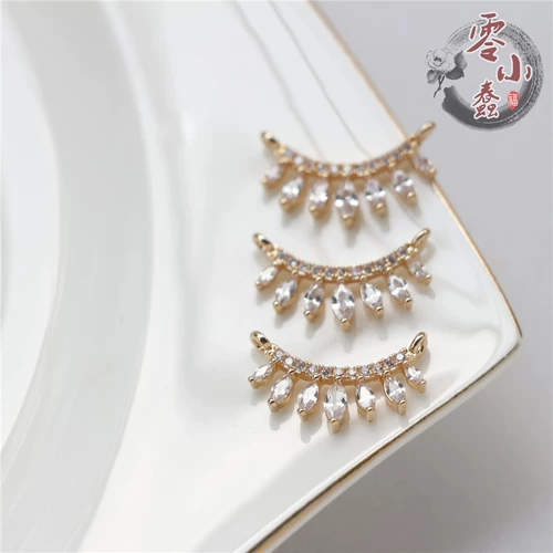 Медная лента, цирконий для ресниц, китайская шпилька ручной работы, микроинкрустация, 12×19мм, «сделай сам»