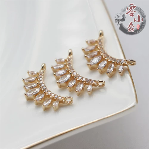 Медная лента, цирконий для ресниц, китайская шпилька ручной работы, микроинкрустация, 12×19мм, «сделай сам»