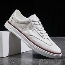 KATESEN mens shoes soft leather soft sole driving shoes European station casual leather shoes comfortable and breathable walking shoes white shoes