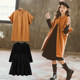 Girls' suit 2022 new warm dress woolen coat two-piece set medium and large children's foreign style parent-child autumn and winter