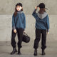 Girls' thickened suit 2022 new fashion casual plus fleece sweater sweatpants two-piece set girls foreign style winter style