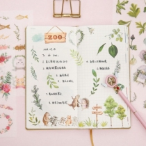 Flower and bird animal unicorn transparent student account DIY photo album mobile phone decoration sticker creative stationery cartoon sticker