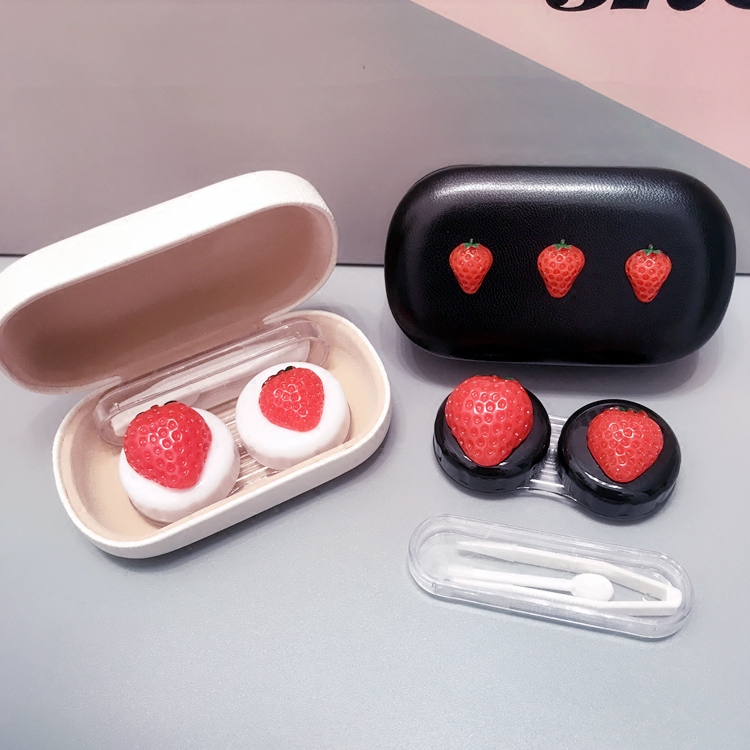 Girl Female Contact Box Cute Little Fresh Portable Partner Box Double Double Box Box