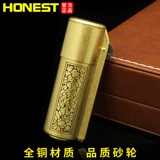 Ретро медная старомодная ветрозащитная зажигалка на керосине