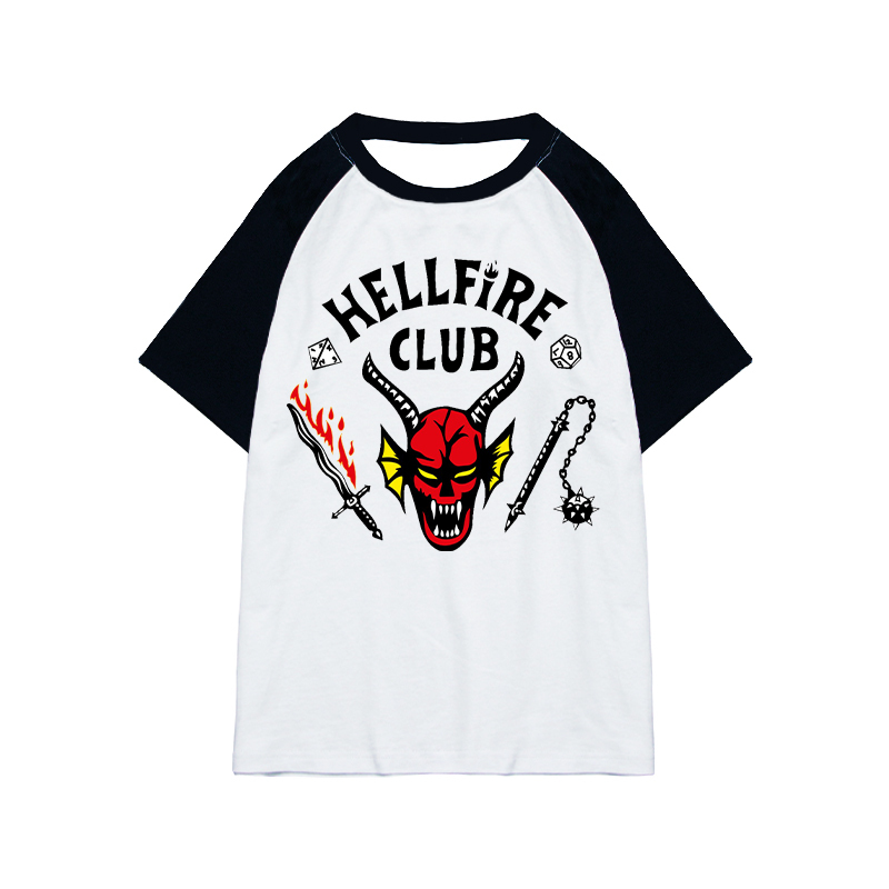 Stranger Things Merchandise: Same Style Short-Sleeve T-Shirt, Hellfire Club Pure Cotton Long-Sleeve Shirt, Training Team Uniform