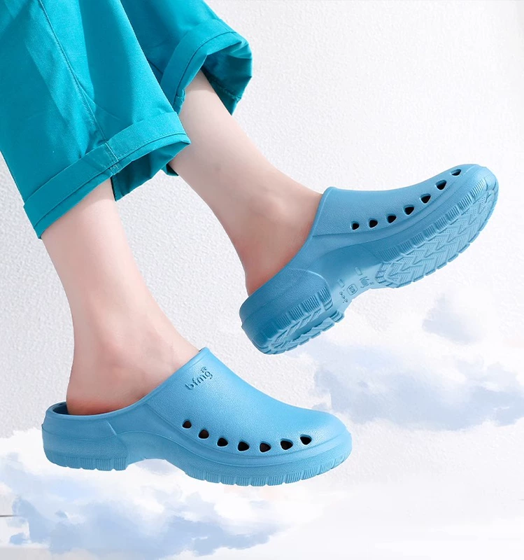 Dép đi trong phòng mổ, giày phẫu thuật chống trượt, Crocs, giày bảo hộ y tế nam nữ, bác sĩ và y tá, giày bảo hộ khu chăm sóc đặc biệt