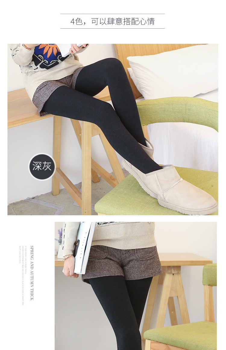 Quần thậm chí màu đen và quần legging nhung nữ dày mùa đông 2018 mới ấm bên ngoài mỏng mặc quần do lot nu