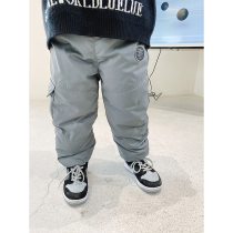 Slightly childrens clothing childrens down pants wearing small childrens girls babies in winter thick and warm boys pants tide