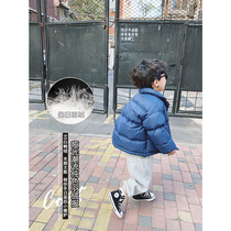 Slightly childrens winter clothing Korean version of foreign baby thin white duck down jacket Tide brand boy down jacket
