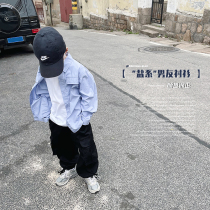 Spot slightly childrens clothing boys shirt spring and autumn children long sleeve early autumn shirt baby foreign atmosphere Japanese early autumn shirt
