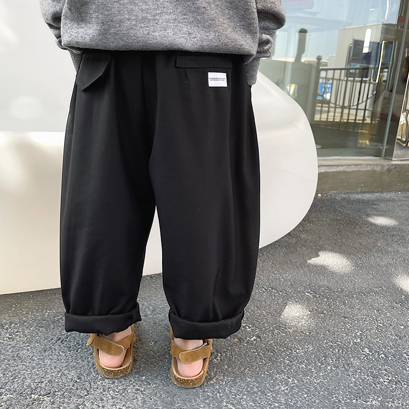 Slightly Children Clothing 2022 New Casual Little Western Pants Spring Style Children Casual Pants Version Loose Long Pants Temperament