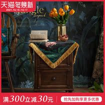 Fan Ju attitude American European style retro bedside table towel TV cover scarf audio machine dust cloth printer