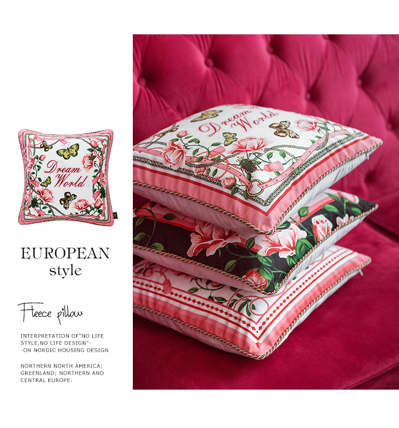 Fanju thái độ gối châu Âu in Bắc Âu thực vật sofa giường đệm xe văn phòng gối gối - Trở lại đệm / Bolsters Bộ chăn gối tiện dụng