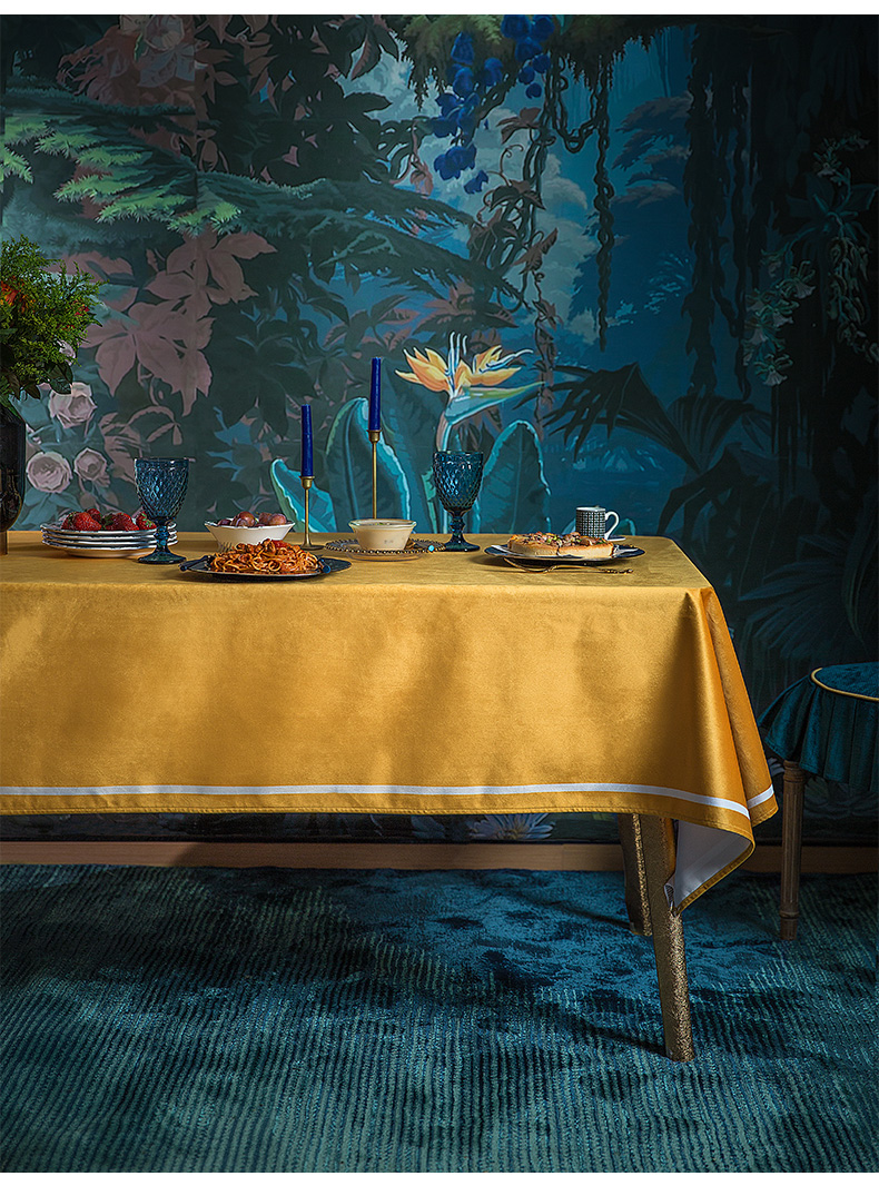 Fanju thái độ rắn màu khăn trải bàn in IKEA lục địa Mỹ retro vải bàn hình chữ nhật bàn cà phê cờ bàn khăn trải bàn - Khăn trải bàn trải bàn nhựa