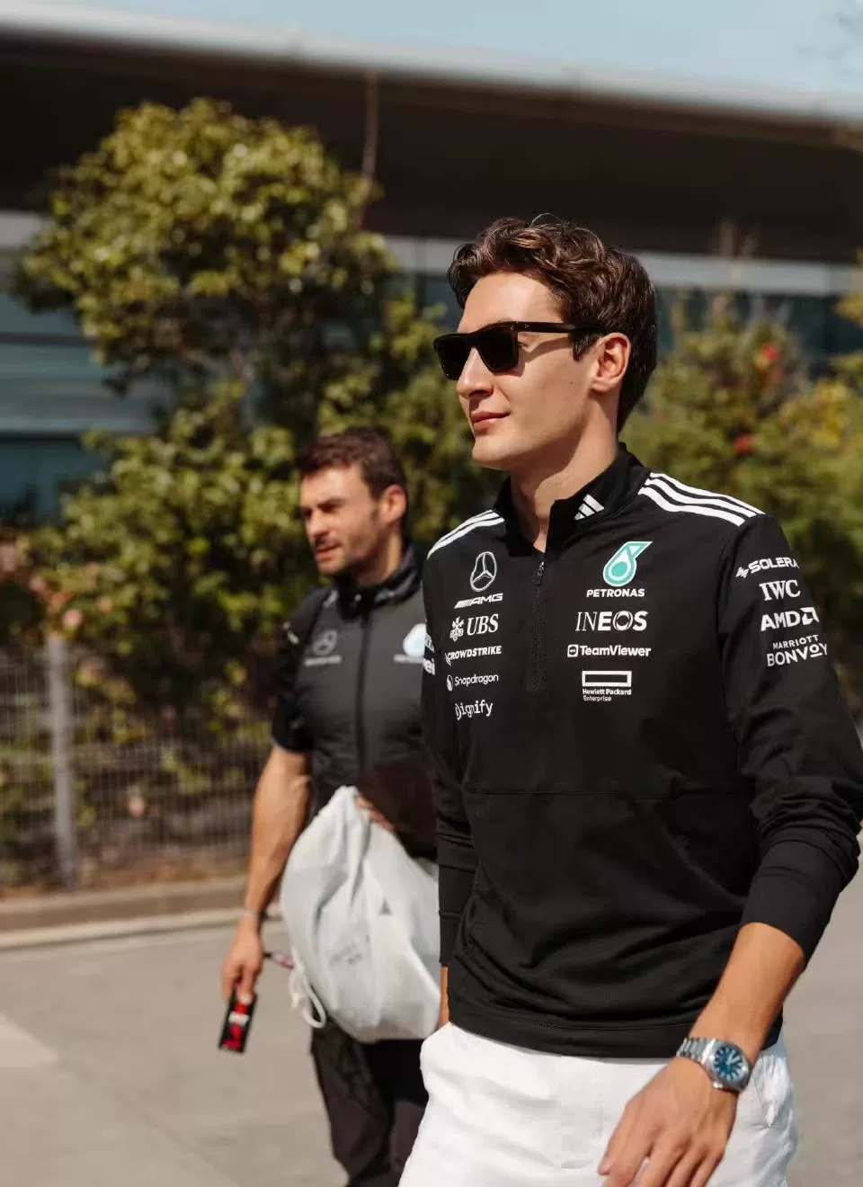 Adidas × Mercedes AMG Petronas F1 со-брендированная Mercedes F1 спортивная куртка