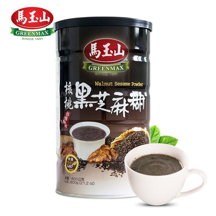 Ma Shan Taiwan High Calcium Walnut Black Sesame Burnt Yam Almond children Adult Nutritional Early Meal Powder 600g