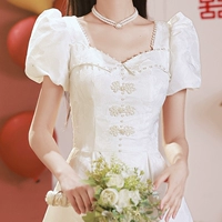 Белый, длинный, средней длины