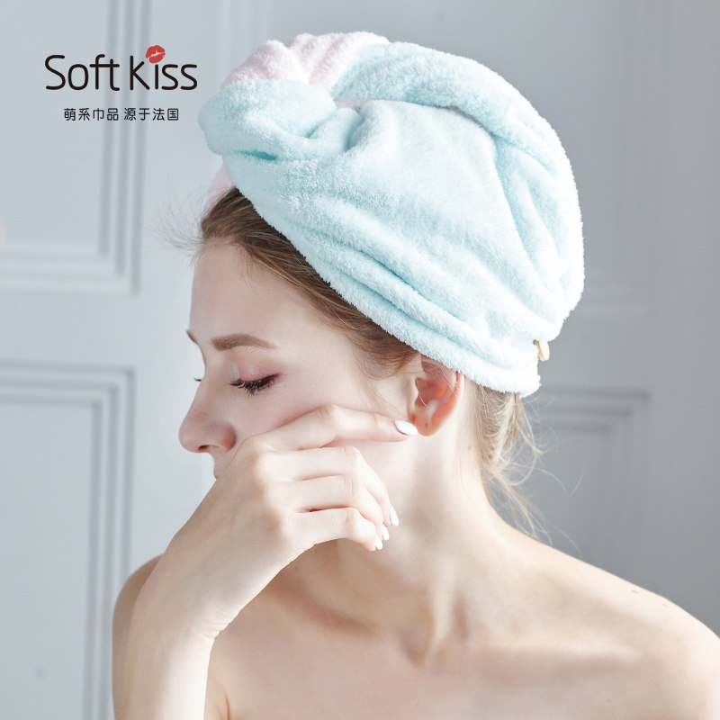 2 dry hair caps women's super absorbent and quick-drying towels to wipe hair and wrap headscarves thick cute Korean shampoo shower caps