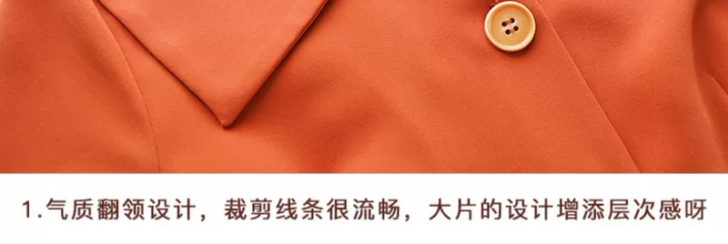 Qiaoli búp bê cổ áo mùa hè 2020 mới phổ biến phụ nữ Pháp thân retro váy màu cam eo thon - váy đầm