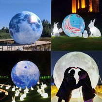 Mid-Autumn Inflatable Moon Jade Rabbit Simulation Implified Large Thickness Hanging Lifting Moon Cake