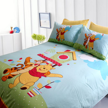 Aussino disney cartoon children's bedding set happy pooh stock handling 4-piece set