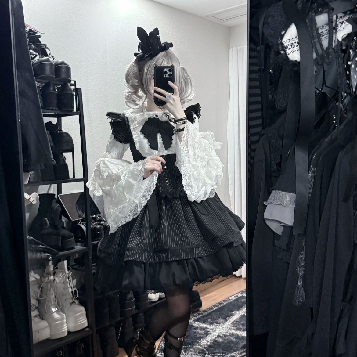月誓JSK哥特Lolita托胸显瘦连衣裙套装现货来袭！_lolita洛丽塔连衣裙_淘宝游戏网