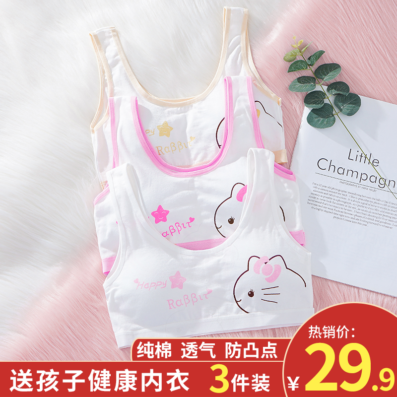 Child Girl Lingerie Hair Growing Period Pure Cotton Small Vest Girl Elementary School Student Cute Girl Young Girl Bra