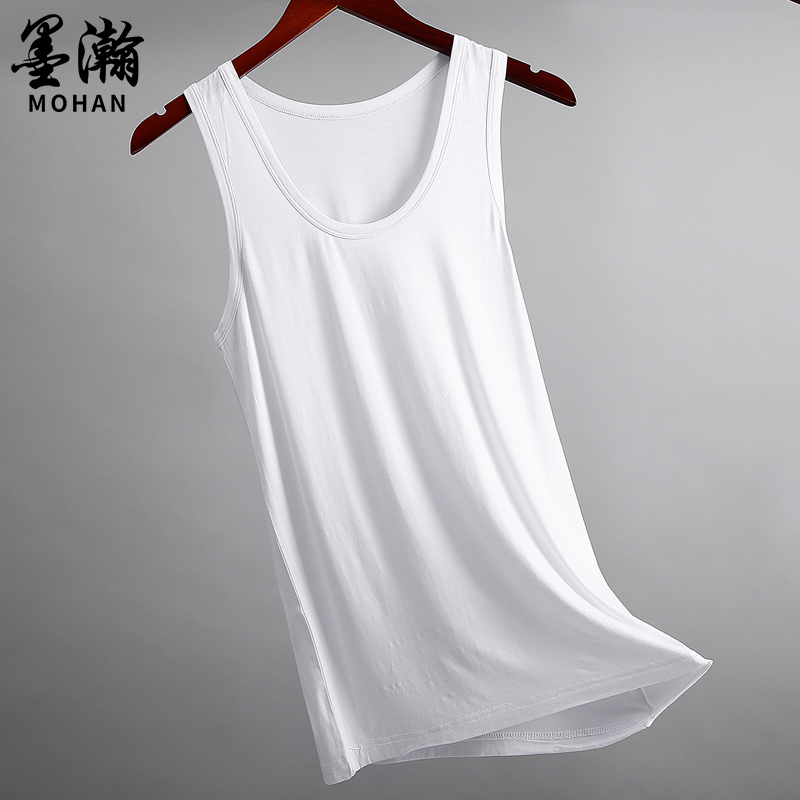 Men's hurdle vest men's old men's shirt Modal middle-aged and elderly cotton men's loose base old man's sweatshirt summer