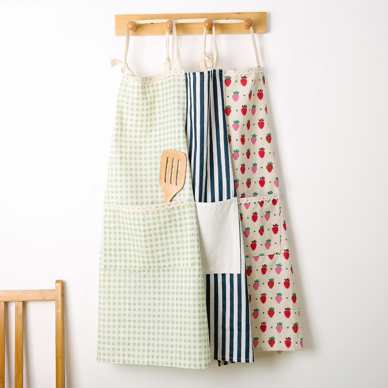 Apron home kitchen Nordic style fashion beautiful Japanese women's home kitchen Waterproof and oil-proof baby bag ins