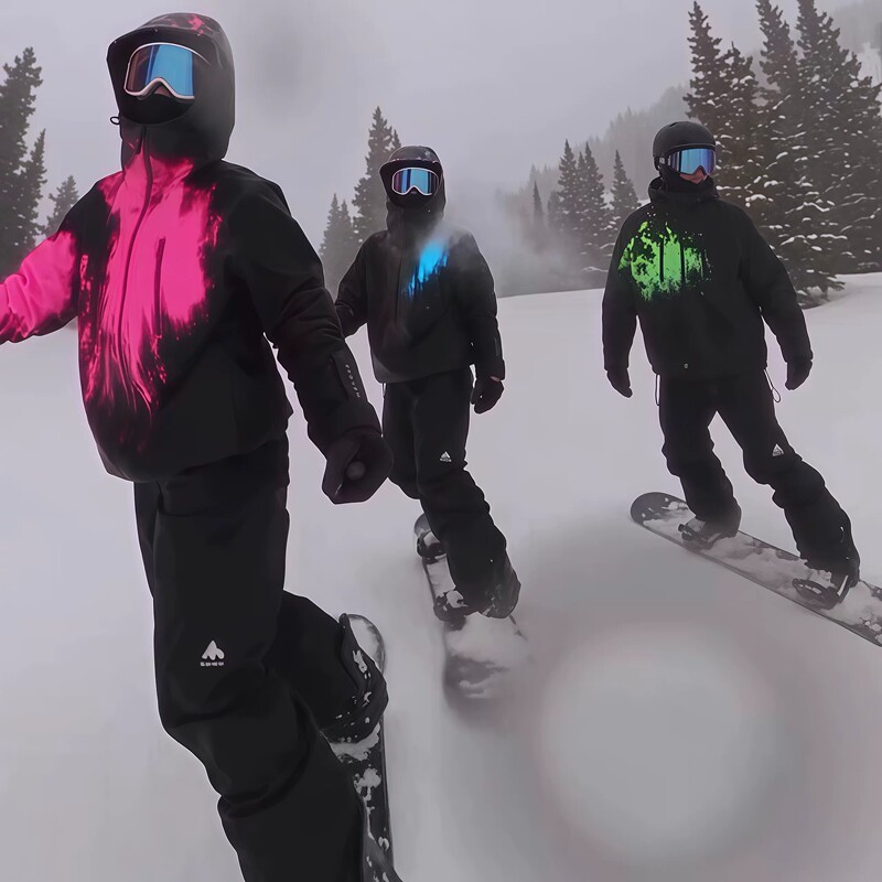 What Principle? the Principle Is That When Exposed to Water, the Color of the Jacket Changes, Gradient Temperature-Sensitive Ski Jacket, Windproof and Cold-Resistant Hooded Jacket, Cool Jacket What Principle? the Principle Is That When Exposed to Water, the Color of the Jacket Changes, Gradient Temperature-Sensitive Ski Jacket, Windproof and Cold-Resistant Hooded Jacket, Cool Jacket