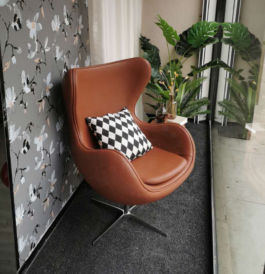 Nordic Designer Egg-Shaped Chair Glass Fiber Egg Chair Egg Shell Chair Home Living Room Balcony Swivel Single Chair
