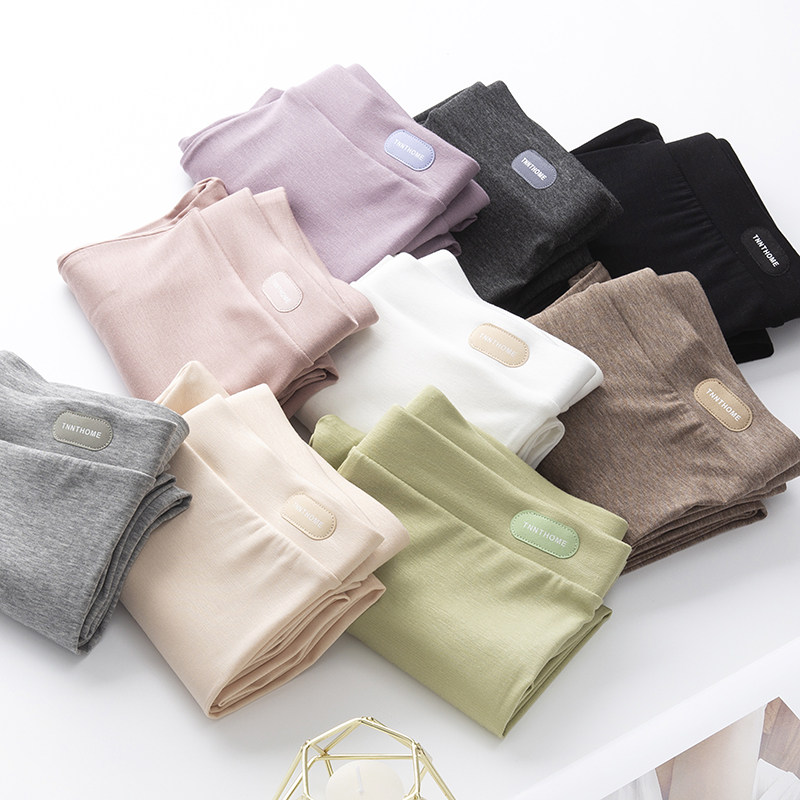 Modee inner lap pants woman outside wearing spring slim fit high waist elastic large size size tight fit pants grey 100 hitch slim fit pants