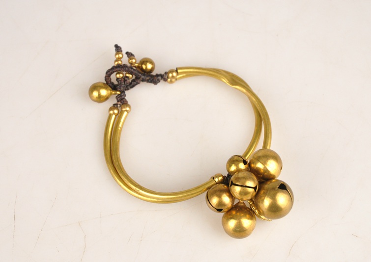 Thái Lan Pure Copper Ocean Star Bracelet Ink Bell Bracelet Bracelet Tính năng Hand Hand Handmade Dân tộc Gió Vòng chân cá tính Sáng tạo - Vòng chân vòng chân cho nữ