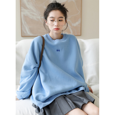 taobao agent Autumn demi-season sweatshirt, warm top, round collar, suitable for teen