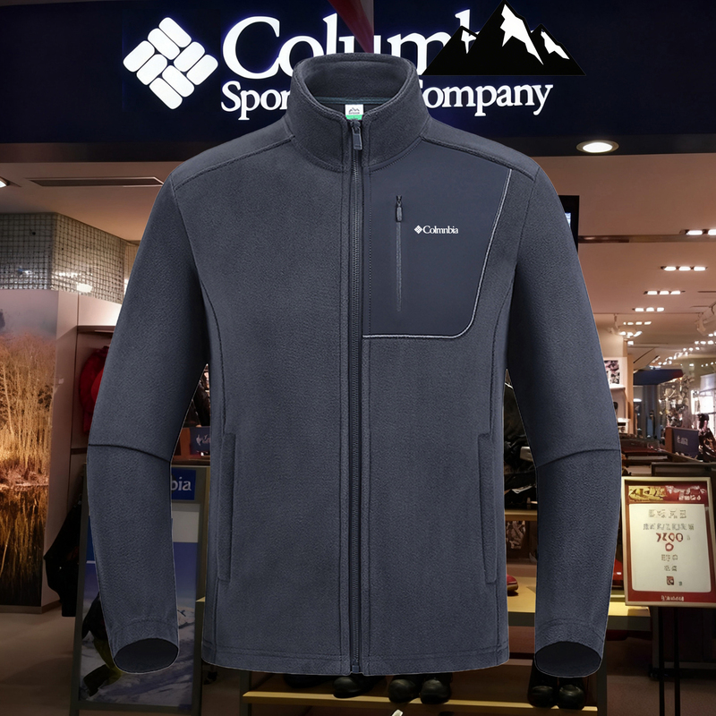 Colin's Special Offer Outdoor Sports Fleece Jacket for Men, New Autumn and Winter Style, Stand Collar, Thickened, Warm Polar Fleece Jacket