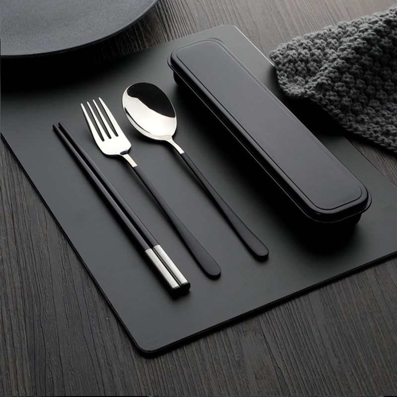 Stainless steel chopsticks household chopsticks spoon set chopsticks single person packaging chopsticks box portable creative special