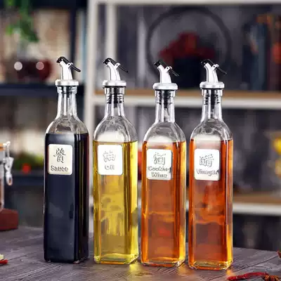 3 Glass oil pots household oil vinegar cans oil cans soy sauce bottles vinegar bottles leak-proof kitchen seasoning bottles set oil bottles