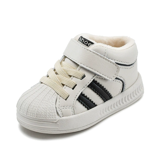 Спортивная детская демисезонная утепленная белая обувь для мальчиков для раннего возраста, 1-3 лет, мягкая подошва